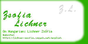 zsofia lichner business card